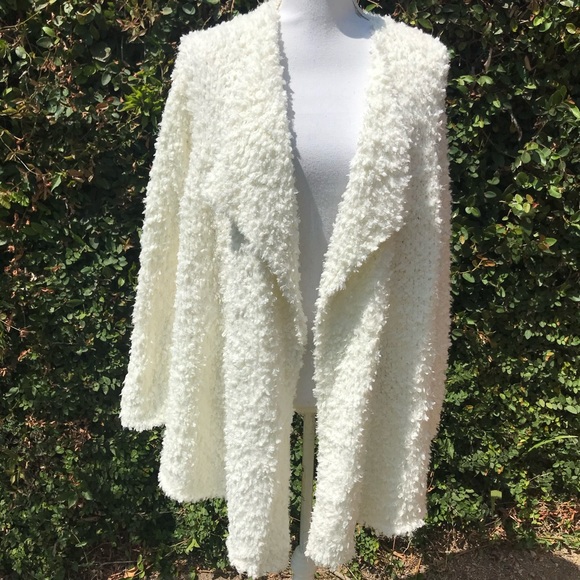 NWT 1. STATE SWEATER Furry Ivory Poodle M - Picture 6 of 11